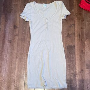 Cream Short Sleeve Dress